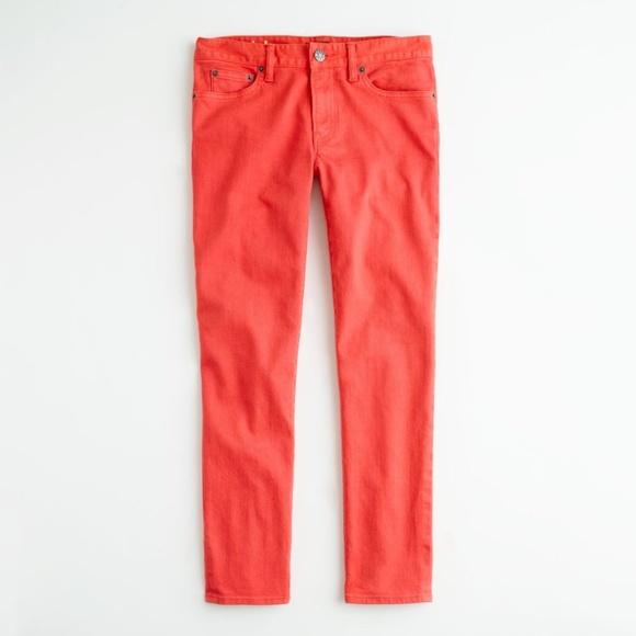 J. Crew Factory Denim - J.Crew Toothpick Red Stretch Skinny Jeans 26